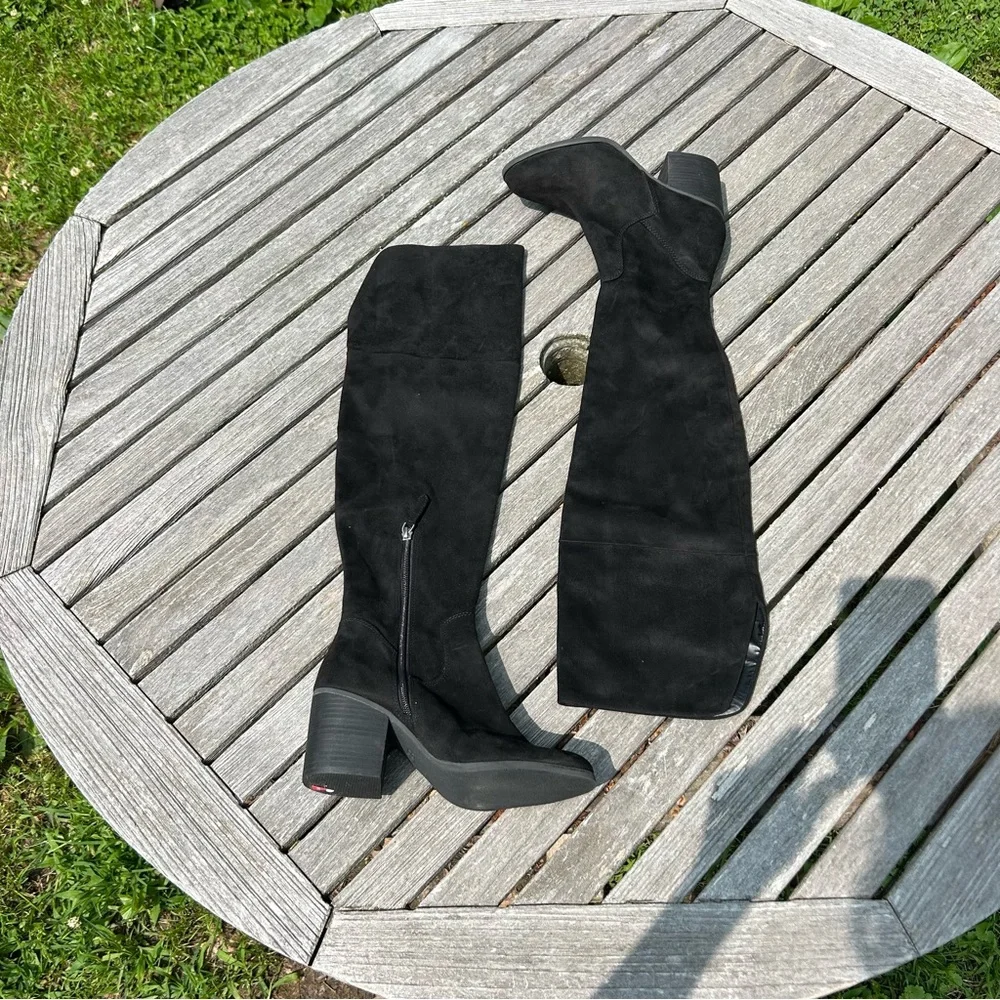 BP‎ Luke Over The Knee Tall Boots Black Faux Suede Women Size 6.5